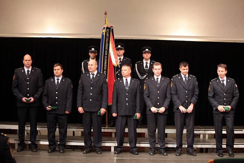 Předávání vyznamenání hasičům v Redutě v Uherském Hradišti.