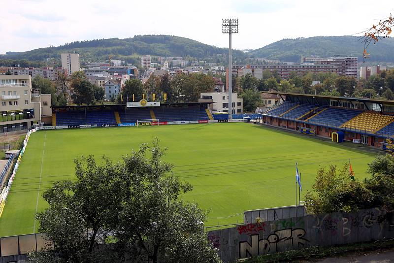 Fotbalový stadion Letná ve Zlíně.