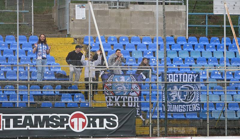 Fotbalisté Zlína (žluté dresy) ve 29. kole FORTUNA:LIGY prohráli s Mladou Boleslaví 1:2.