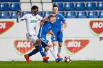 Zápas čtvrtfinále MOL Cupu mezi týmy FC Slovan Liberec a FC Fastav Zlín se odehrál 5. dubna na libereckém stadionu U Nisy. Na snímku vlevo Benjamin Ibrahim Traore.