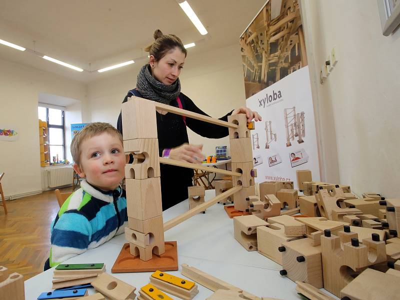 Výstava stavebnic IQ Play na zámku ve Zlíně.