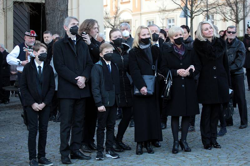 Pohřeb Lubomíra  Málka v kostele Neposkvrněného početí Panny Marie v Uherském Brodě, 6. 11. 2021