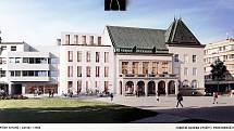 Výstava prezentace architektonické soutěž. Dostavba radnice ve Zlíně v galerii Alternativa. PMa Pavel Mudřík architects