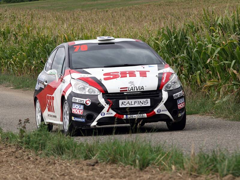 Barum rally 2015. Testovací jízdy nad obcí Raková.