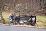 Havárie osobního auta u Luhačovic.