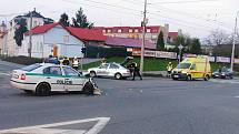 Nehoda policejního auta s taxíkem, Zlín, Malenovice
