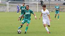 Fotbalisté Zlína (bílé dresy) v sobotním přípravném zápase zdolali Karvinou 2:0.