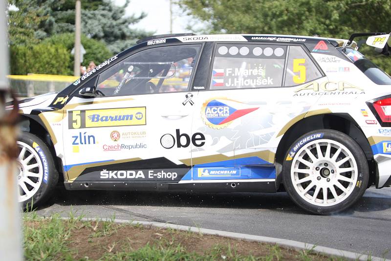 V rámci 49. ročníku Barum Czech Rally Zlín absolvovali v sobotu dopoledne jezdci rychlostní zkoušku Březová. Na snímku Filip Mareš