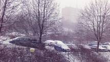 První sněžení ve Zlíně