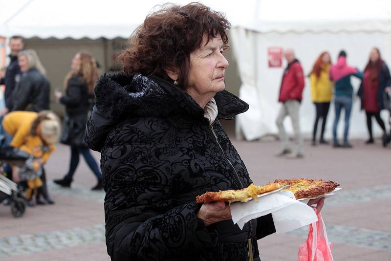 Svatomartinské hody na náměstí Míru ve Zlíně. 13. listopadu 2021