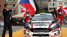 Barum Czech Rally Zlín 2014. Start na náměstí Míru ve Zlíně