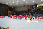 Kvalifikační utkání o postup na ME 2022 házenkářek Česko - Chorvatsko ve Zlíně.