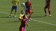 Fotbalisté Zlína (ve žlutých dresech) se v reprezentační přestávce utkali se Sigmou Olomouc.