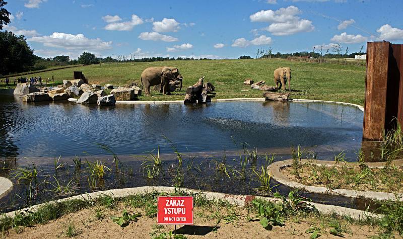 Nový výběh pro slony Karibuni ve zlínské zoo