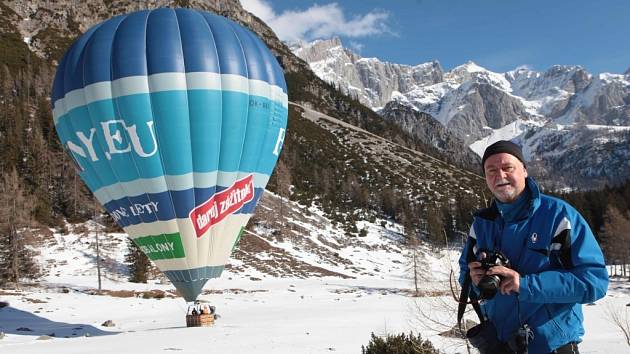 5. Ballon Trophy Filzmoos 2014 - Setkání balonářů v v Alpách v Rakousku - Mezipřistání pod horou Hoher Dachstein