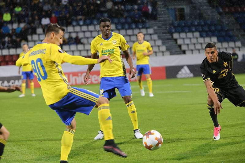 Zápas Evropské ligy FC FASTAV Zlín - FC Sheriff Tiraspol na Andrově stadionu v Olomouci