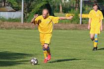 Záložník Hluku Roman Sopůšek při zápase Region Cupu proti Moravskoslezskému kraji. 