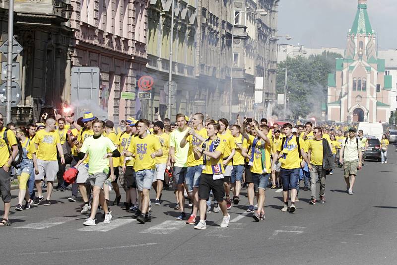 Fanoušci Opavy v Olomouci na finále českého poháru