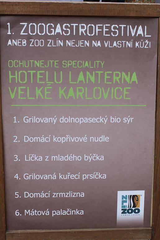 První Zoogastrofestival v zoologické zahradě v Lešné