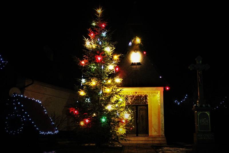 Vánoční strom Štítná nad Vláří - Popov