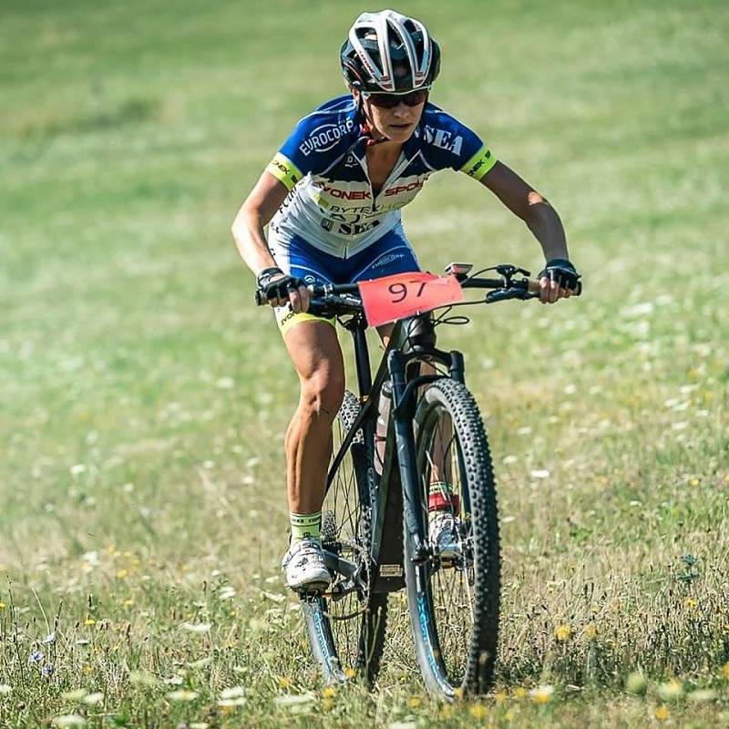 Silvie Zvonková na bikemaratonu v Horním Srnie.