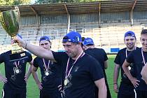 Fotbalisté Slušovic "B" loni jasně ovládli okresní přebor Zlínska. V letošním ročníku už válí v I. B třídě skupině B.
