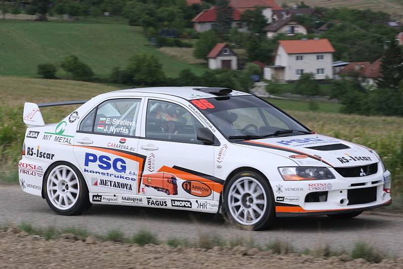 Barum rally 2015. Testovací jízdy nad obcí Raková.