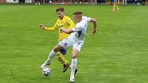 Fotbalisté Zlína (žluté dresy) v posledním domácím zápase letošní sezony hostili Liberec.