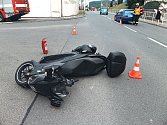Nehoda v Masarykově ulici v Luhačovicích.