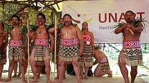 Skupina domorodých Maorů z novozélandského kmene Whanganui vystoupila v sobotu 25. července na Lebeda festivalu v Rudimově u Slavičína.