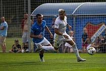 Fotbalisté Zlína ve středu remizovali s Baníkem Ostrava 1:1. Na snímku křídelník Rudolf Reiter (v bílém dresu).