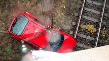 Dopravní nehoda na železnici v Uherském Ostrohu. 