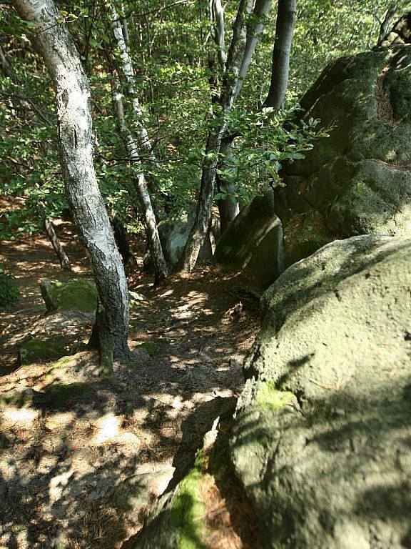 Vrchol skalní stěny nad Držkovou