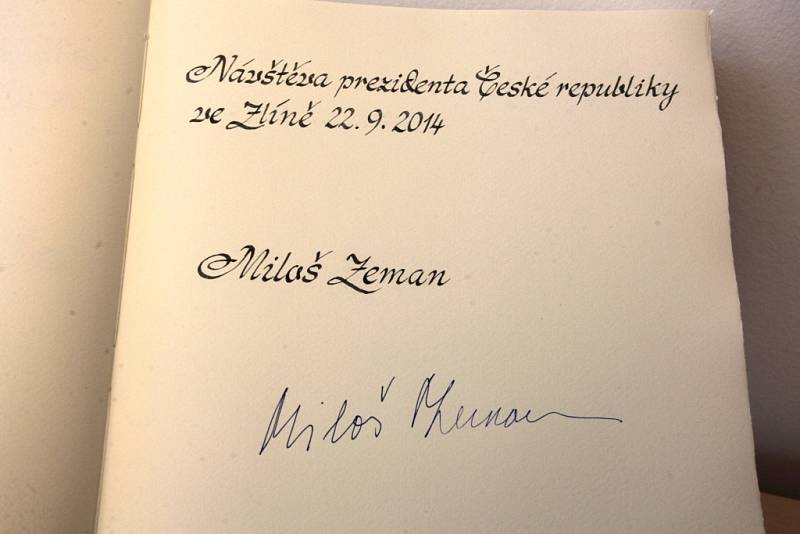 Návštěva prezidenta Miloše Zemana. Setkání s primátorem.