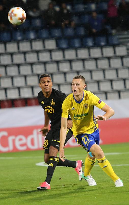 Zápas Evropské ligy FC FASTAV Zlín - FC Sheriff Tiraspol na Andrově stadionu v Olomouci