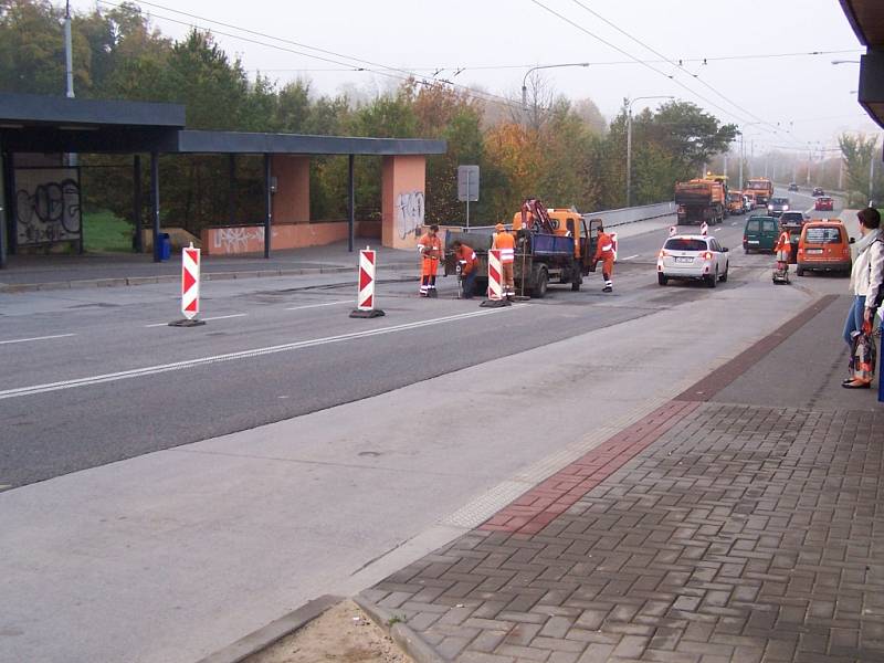 Oprava části vozovky v ulici Okružní na Jižních svazích