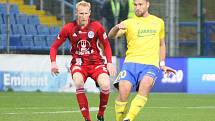 Fotbalisté Fastavu Zlín (ve žlutém) v sobotním 16. kole FORTUNA:LIGY hostili na Letné Sigmu Olomouc. Na snímku Wágner.