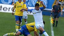 Fotbal Tescoma Zlín (ve žlutomodrém) - Baník Ostrava.