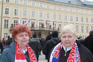 Jaroslava Směšná a Eva Janíková ze Slovácka se vydaly do Prahy také. Být na inauguraci prezidenta byl pro ně zážitek. Z ceremoniálu byly dojaté. 