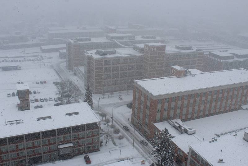 Sníh komplikoval dopravu ve Zlínském kraji 28. 1. 2018