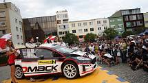 Barum Czech Rally Zlín 2014. Start na náměstí Míru ve Zlíně