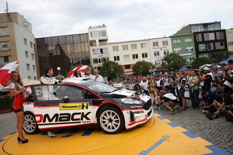 Barum Czech Rally Zlín 2014. Start na náměstí Míru ve Zlíně