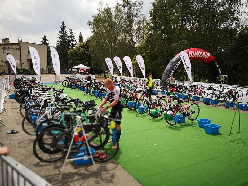 Petr Vabroušek na mistrovství Slovenska ve středním triatlonu v Bátovcích 2018