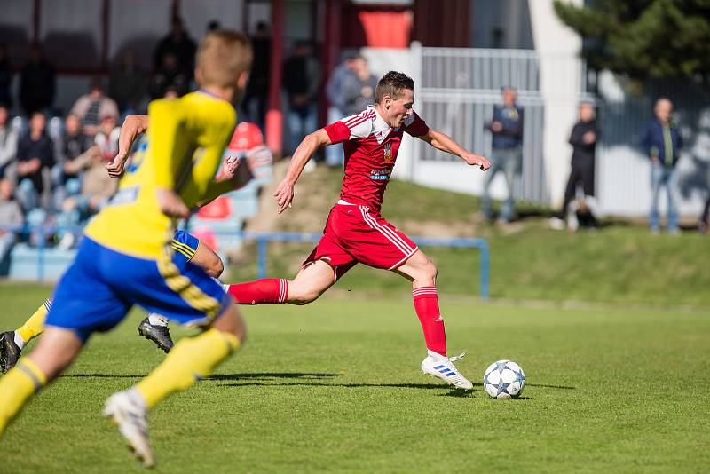 Fotbalové utkání MSFL mezi  FC Velké Meziříčí a FC Fastav Zlín B.