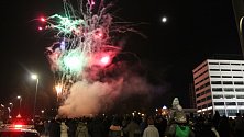 Novoroční ohňostroj ve Zlíně. Ilustrační foto