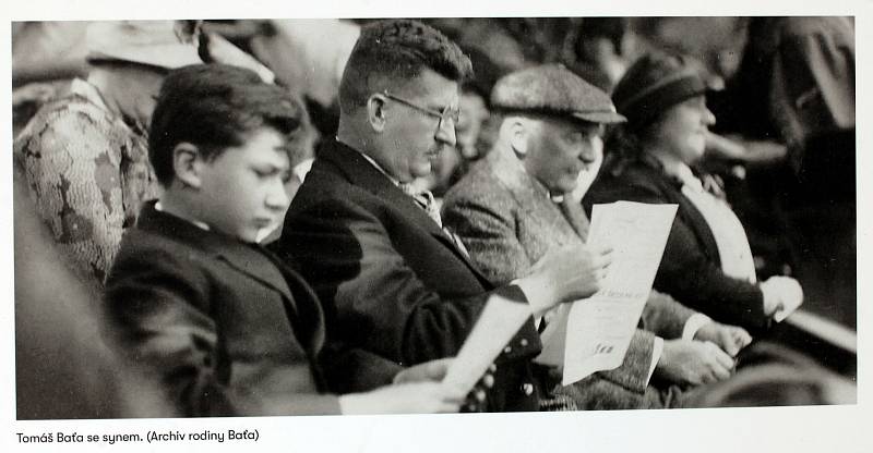 Tomáš Baťa se synem, fotografie z výstavy Tomáš Baťa, světový podnikatel, který sloužil