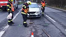 Ranní cestu do Zlína zkomplikovala nehoda čtyř aut v ulici Sokolská; pondělí 27. března 2023