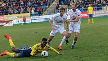 Fastav Zlín (ve žlutém) proti FC Slovácko