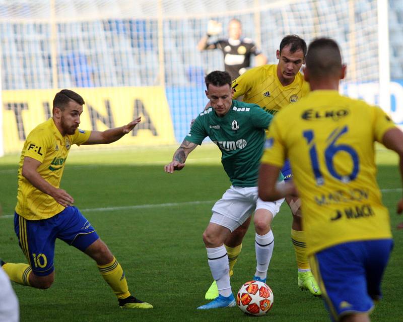 Fotbalisté Zlína (ve žlutých dresech) v 11. kole FORTUNA:LIGY hostili Jablonec.