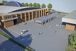 Vizualizace plánované rekonstrukce Zimního stadionu Luďka Čajky ve Zlíně